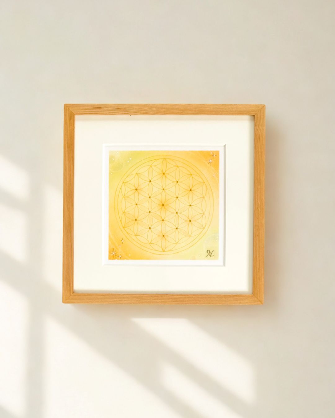 「Flower Of Life〜Yellow〜」<br />
（フレーム付き原画）