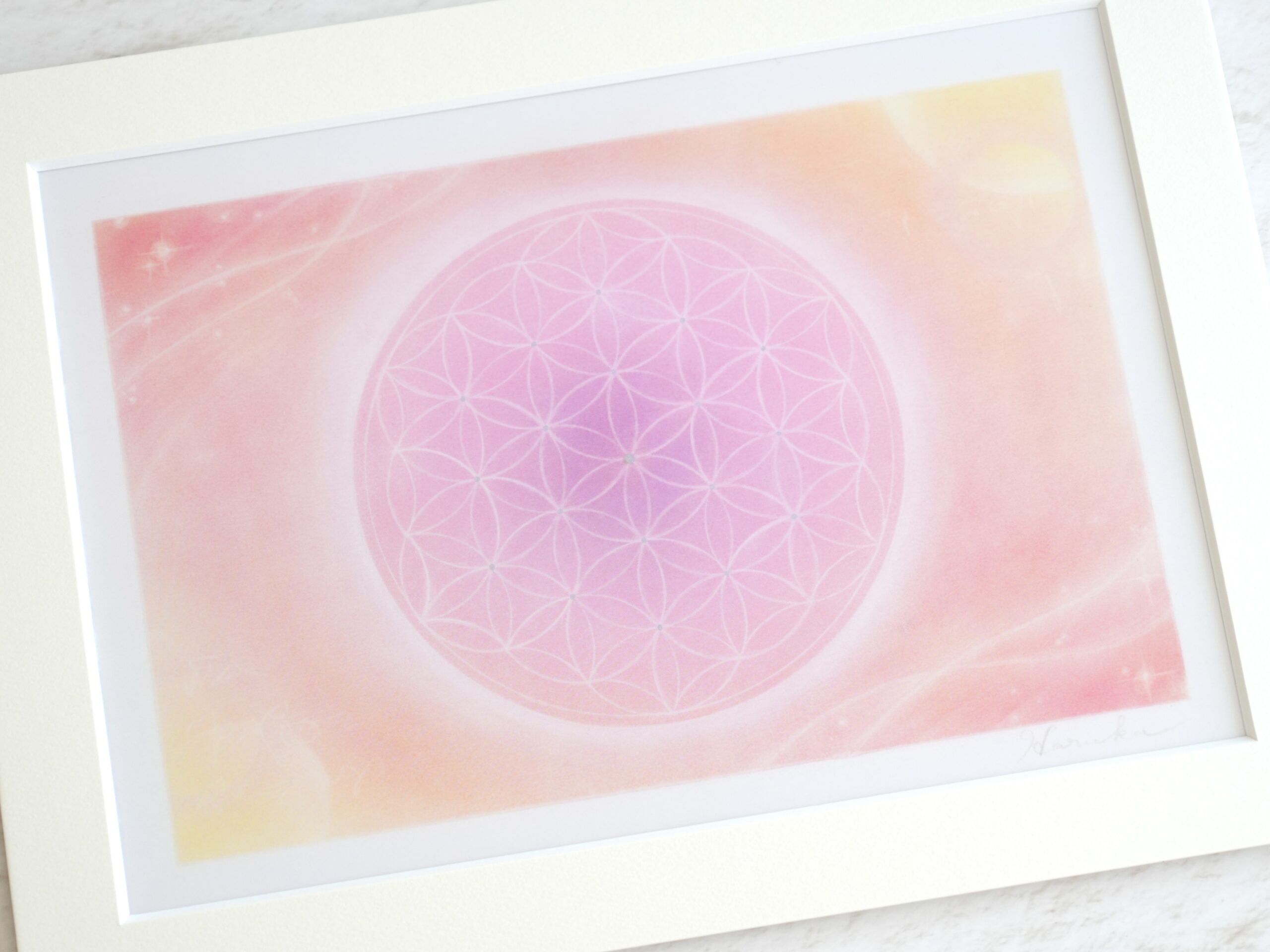 「Flower Of Life〜ミロク〜」<br />
アートポスター<br />
（ペーパーフレーム付き）